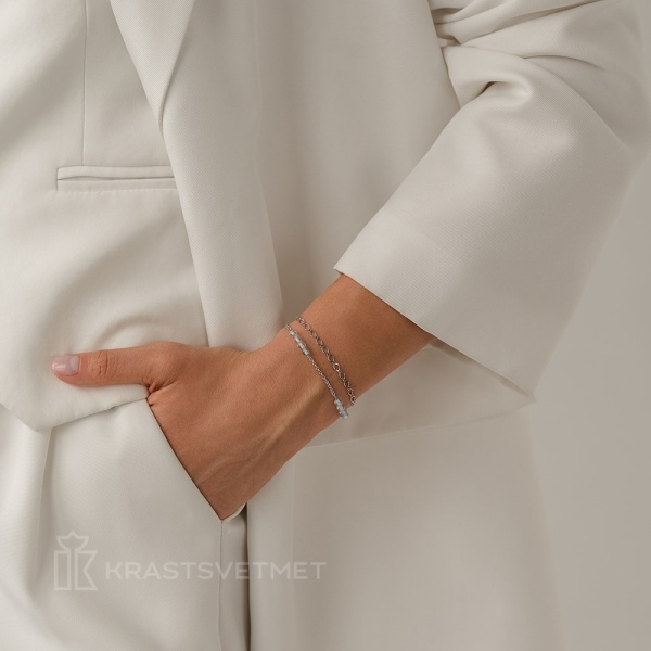 Браслет из серебра с топазами